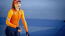 Rychlobrusla�ka Jutta Leerdamová b�hem tréninku v na ZOH Milán-Cortina 2026