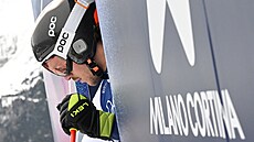 Jan Zabyst�an na první tréninku pro olympijský sjezd v Bormiu.
