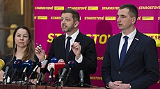 Tisková konference poslaneckého klubu STAN ve Sn�movn� p�ed vyhlá�ením ned�v�ry...