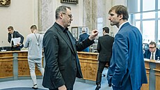Ministr zdravotnictví Adam Vojt�ch a ministr pro sport, prevenci a zdraví Boris ��astný