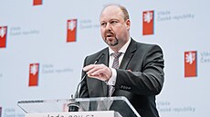 Tisková konference po skon�ení zasedání vlády. Na snímku ministr spravedlnosti...