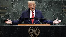 Prezident Donald Trump hovo�í na Valném shromá�d�ní OSN v New Yorku. (23. zá�í...