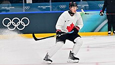 Nathan MacKinnon na tréninku kanadských hokejist�.
