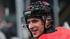 Sidney Crosby na tréninku kanadských hokejist�.