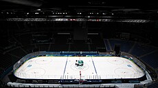 Milánská hokejová arena p�ed startem zimních olympijských her.
