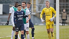 Momentka z utkání mezi Jabloncem a Slováckem.