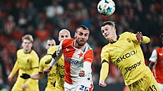 Slávistický úto�ník Tomá� Chorý p�ed gólem proti Mladé Boleslavi.