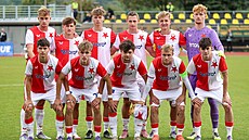 Slavia U19 p�ed zápasem mláde�nické Ligy mistr�.