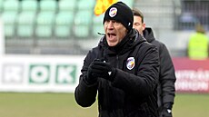 Plze�ský trenér Martin Hyský b�hem utkání v Karviné