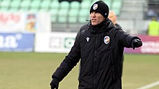 Plze�ský trenér Martin Hyský b�hem utkání v Karviné