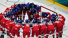 �eské hokejistky se p�ipravují na zápas proti �výcarsku.