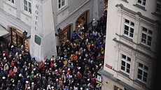 Demonstrace v centru Prahy na podporu prezidenta Pavla (1. února 2026)