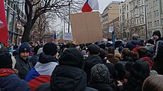 Demonstrace v centru Prahy na podporu prezidenta Pavla (1. února 2026)