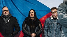 Demonstrace v centru Prahy na podporu prezidenta Pavla