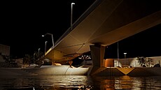 Vizualizace prostor na koncích Dvoreckého mostu (9. února 2026)