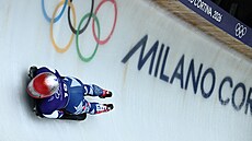 Anna Fernstädtová b�hem tréninku skeletonu (9. února 2026)