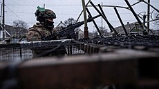 Voják 93. samostatné mechanizované brigády ukrajinských ozbrojených sil...