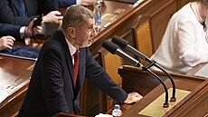 Mimo�ádná sch�ze Poslanecké sn�movny k vyslovení ned�v�ry vlád�. Na snímku...