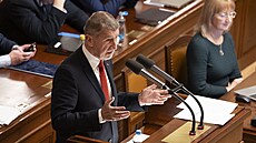 Mimo�ádná sch�ze Poslanecké sn�movny k vyslovení ned�v�ry vlád�. Na snímku...