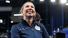 Curlerka Julie Zelingrová v souboji s Estonskem. (9. února 2026)