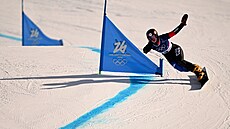Zuzana Mad�rová jela paralelní ob�í slalom na snowboardu. (8. února 2026)