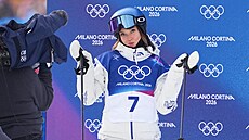 �í�anka Eileen Guová v akrobatickém ly�ování ve slopestylu. (9. února 2026)