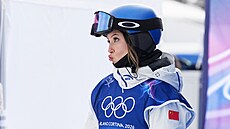 �í�anka Eileen Guová v akrobatickém ly�ování ve slopestylu. (9. února 2026)