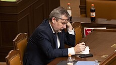 Mimo�ádná sch�ze Poslanecké sn�movny k vyslovení ned�v�ry vlád�. Na snímku...