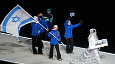 Slavnostní zahájení XXV. zimní olympiády v Itálii. Sportovci Izraele. (6. února...