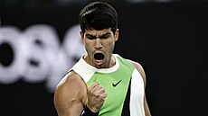 Carlos Alcaraz se hecuje ve finále Australian Open.