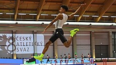 Hv�zdný italský dálka� Mattia Furlani na mítinku Czech Indoor Gala v Ostrav�