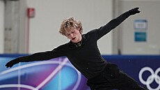 Ilia Malinin v tréninku na olympiád� v Milán�.