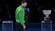 NEZÍSKAL HO. Novak Djokovi� usiloval o 25. gradslamový titul, ale v boji o...