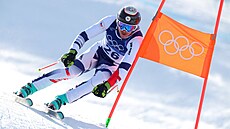 Jan Zabyst�an v tréninku na olympijský sjezd.