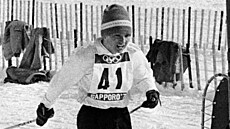 �eskoslovenská b�kyn� na ly�ích Helena �ikolová v cíli závodu na 5 km na ZOH...