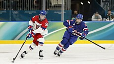 �eská hokejistka Kristýna Kaltounková v akci proti Ameri�ankám.