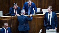 Slovenská sn�movna hlasovala o návrhu opozice svrhnout vládu. (5. února 2026)