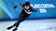 Rychlobrusla�ka Nikola Zdráhalová jede závod na 1000 metr� na zimních...
