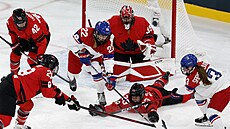 Kana�anky a �e�ky v zápasu na zimních olympijských hrách. (9. února 2026)