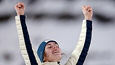 Zlato si z Itálie odvá�í norská skokanka Anna Odine Strömová. (7. února 2026)