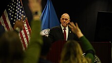 Tom Homan, poradce Bílého domu pro otázky hranic, po�ádá tiskovou konferenci ve...