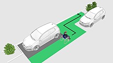 Situa�ní nákres pro správné rozm�ry parkovacího místa pro vozí�ká�e