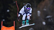 Sjezda�ka Elisa Maria Negri b�hem tréninku na sjezd na olympijských hrách v...