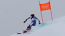 Sjezda�ka Elisa Maria Negri b�hem tréninku na sjezd na olympijských hrách v...