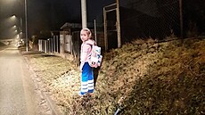 Figurína dívky u silnice zmátla �idi�e.