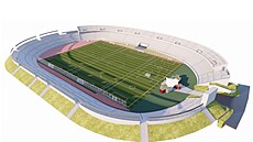 Vizualizace plánované podoby tréninkového centra za Lu�ánkami.