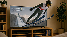 Olympiáda vám m��e vtrhnout do obýváku. Kombinovaný skok na snowboardu a ly�ích...