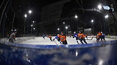 Winter Classic, hokejový zápas pod �irým nebem v Povrlech, hlavní zápas...