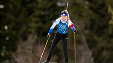 Trénink biatlonist�. Na snímku Tereza Voborníková z �eska (7. února 2026)