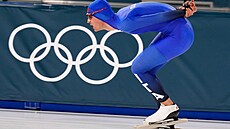 Riccardo Lorello z Itálie v závod� mu�� na 5 000 metr� v rychlobruslení na...